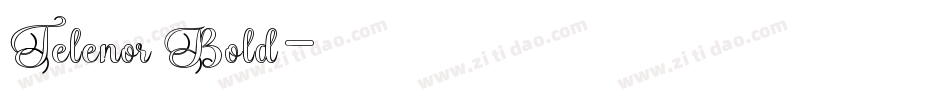 Telenor Bold字体转换